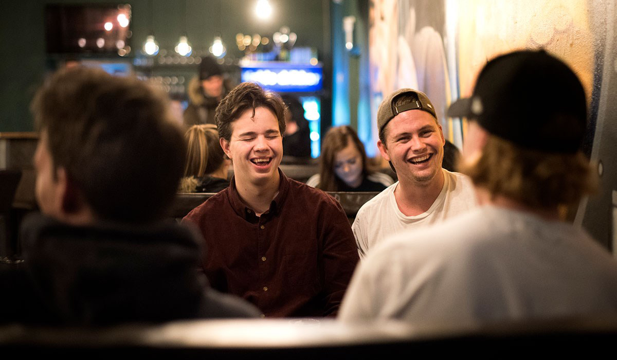 Studenter på Hvelvet.