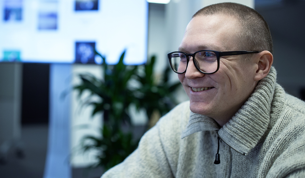 Mats har tilbragt mye tid oppe på Loftet, et fristed for innovasjon og kreativitet ved høyskolen. Foto: Høyskolen Kristiania
