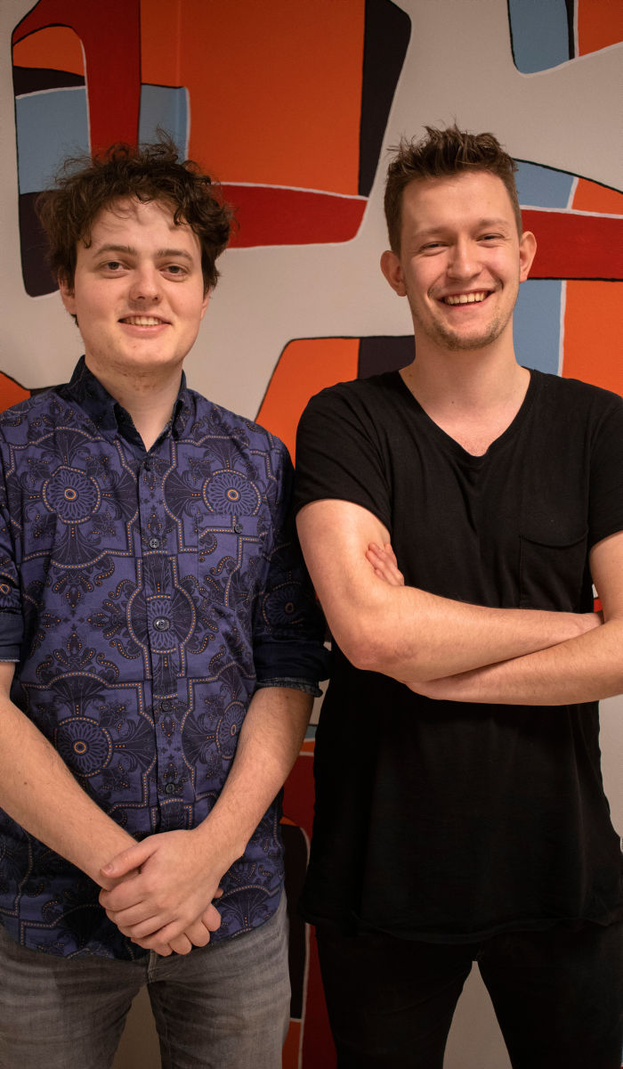 Lars Magnus Olsen og Torvald Vrålstad har sammen startet plateselskapet Eufonia Records. De studerer Music Business på Fagskolen Kristiania.