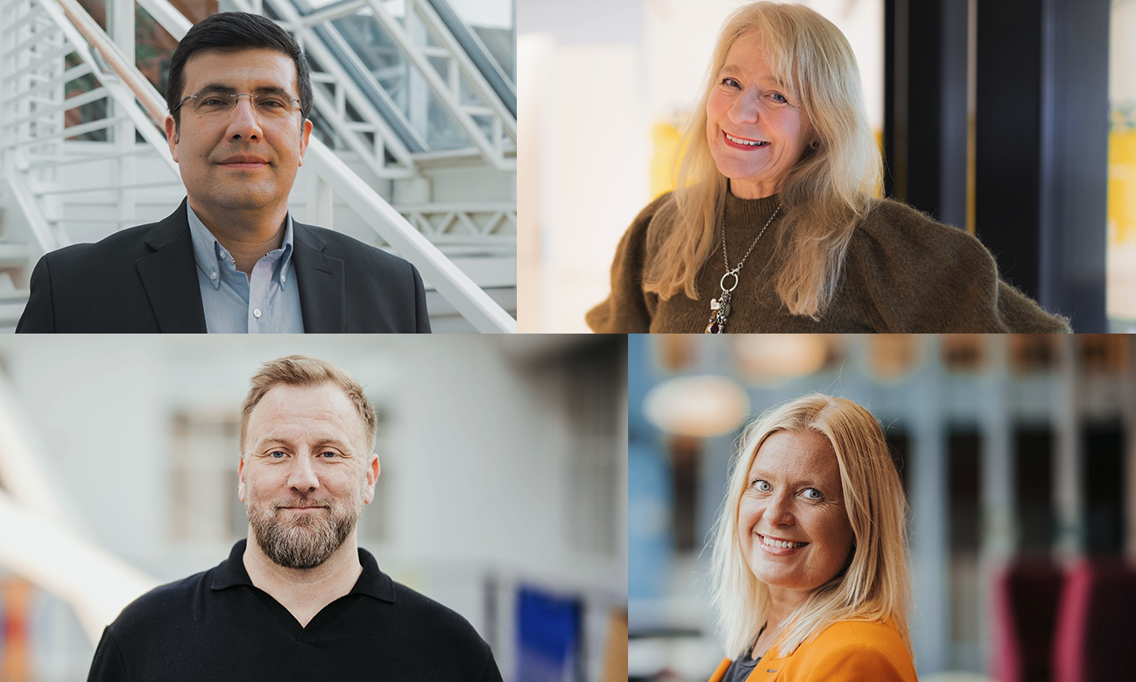 Profilbilder av Adnan Kisa (øverst til høyre), Siri Senje, Kai Hanno Schwind, og Kari Mette Solheim
