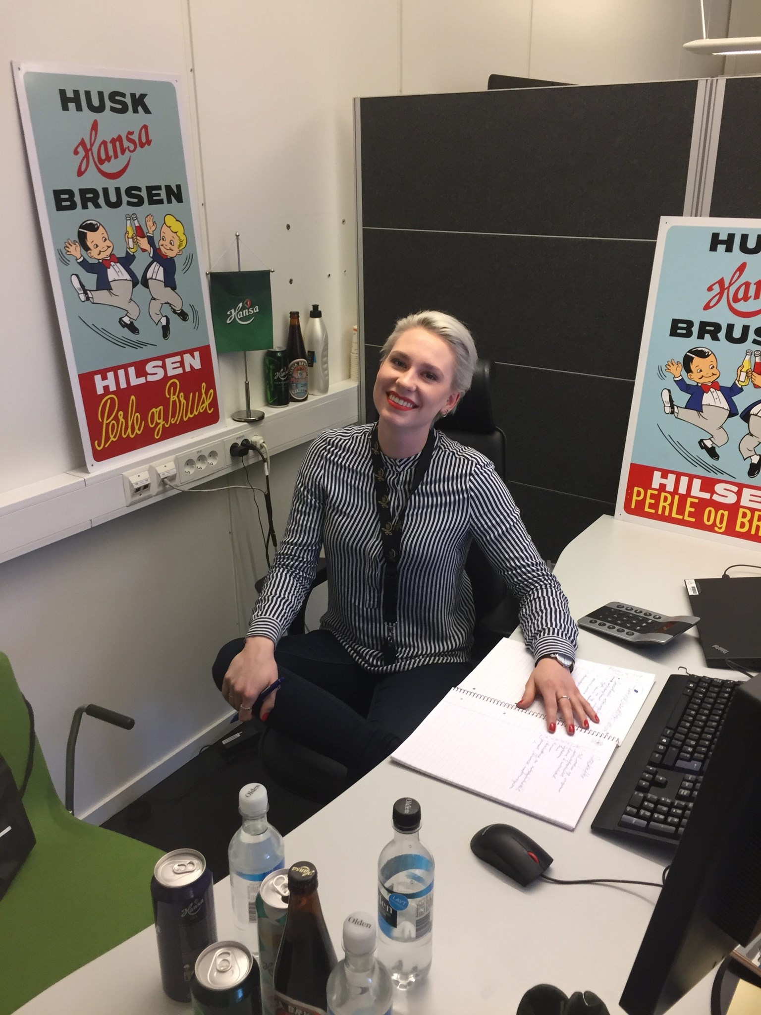 Ingrid Thunes i praksis hos Hansa Borg Bryggerier