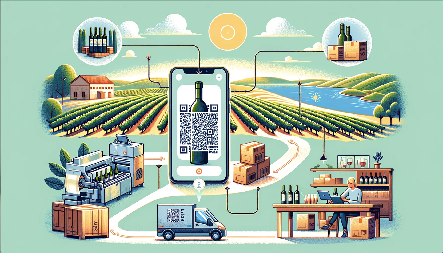 AI-generert illustrasjon om vinproduksjon og verdikjeden