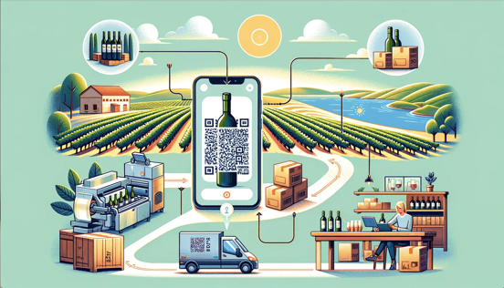 AI-generert illustrasjon om vinproduksjon og verdikjeden