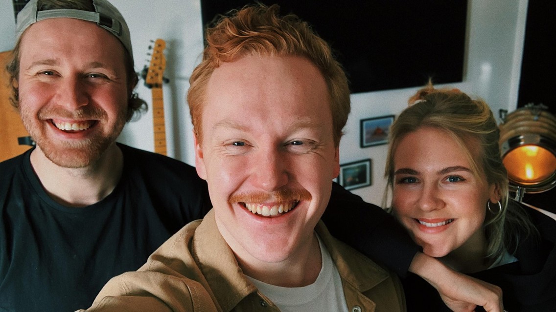 Aleksander Raftevold, Petter Holthe Hanssen og Emilie Skolmen.