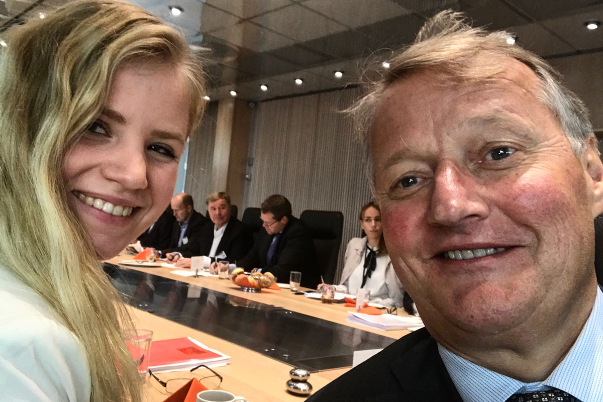 Selfie av Celine Zapffe og Rune Bjerke.