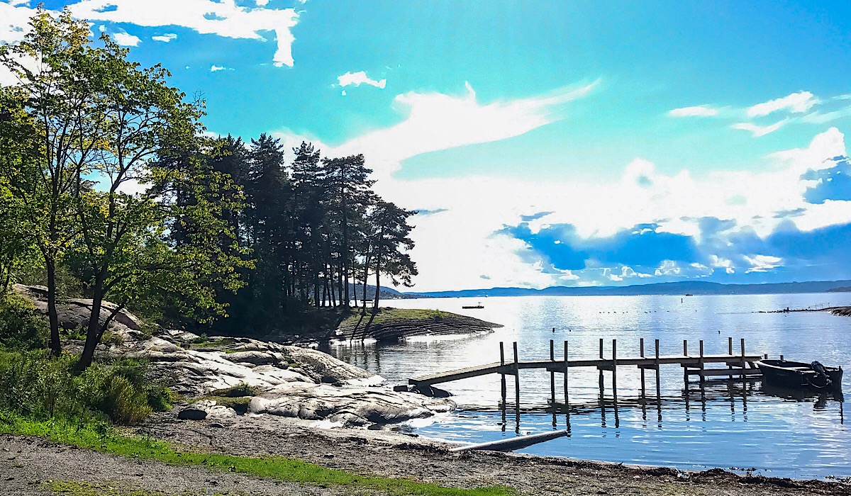 Foto av Huk, badeplass på Bygdøy. Badeplass i Oslo.