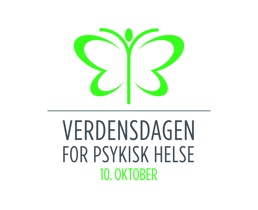 Bilde av logoen til Verdensdagen for psykisk helse, som er en grønn sommerfugl, med datoen 10. oktober