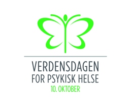 Bilde av logoen til Verdensdagen for psykisk helse, som er en grønn sommerfugl, med datoen 10. oktober