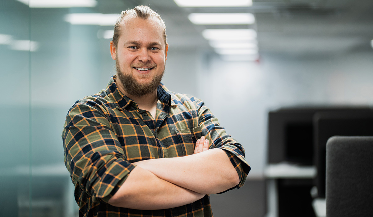  Foto av Øyvind Fjørtoft på et kontor