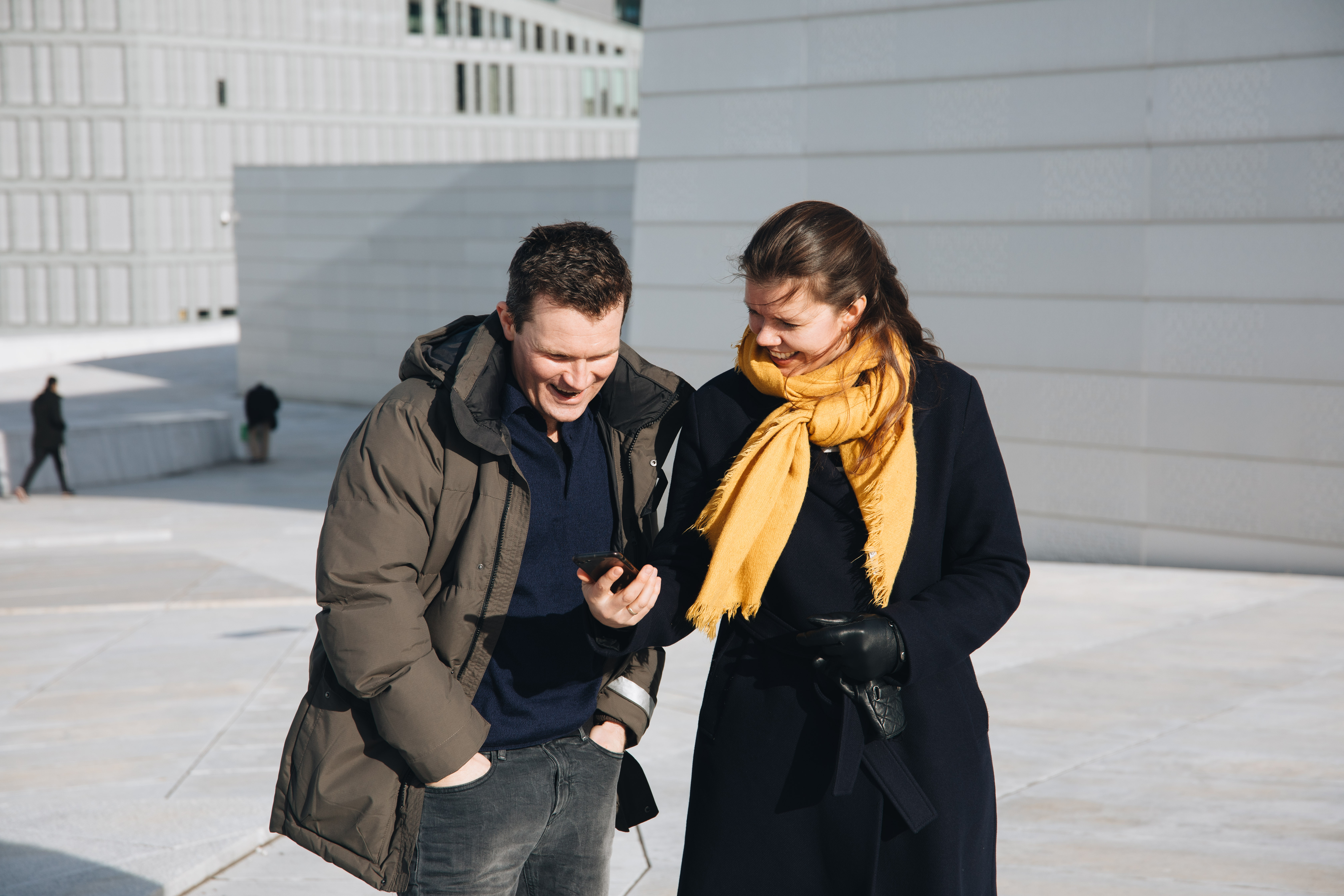 Ketil Raknes og Bente Kalsnes på operataket i Oslo