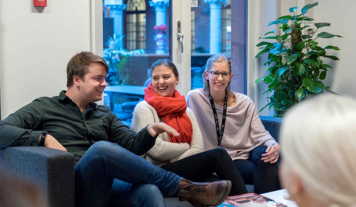 Masterstudenter har tilgang på sitt eget masterområde på Høyskolen Krisriania