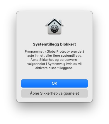 Systemvalg-varsel i macOS Monterey