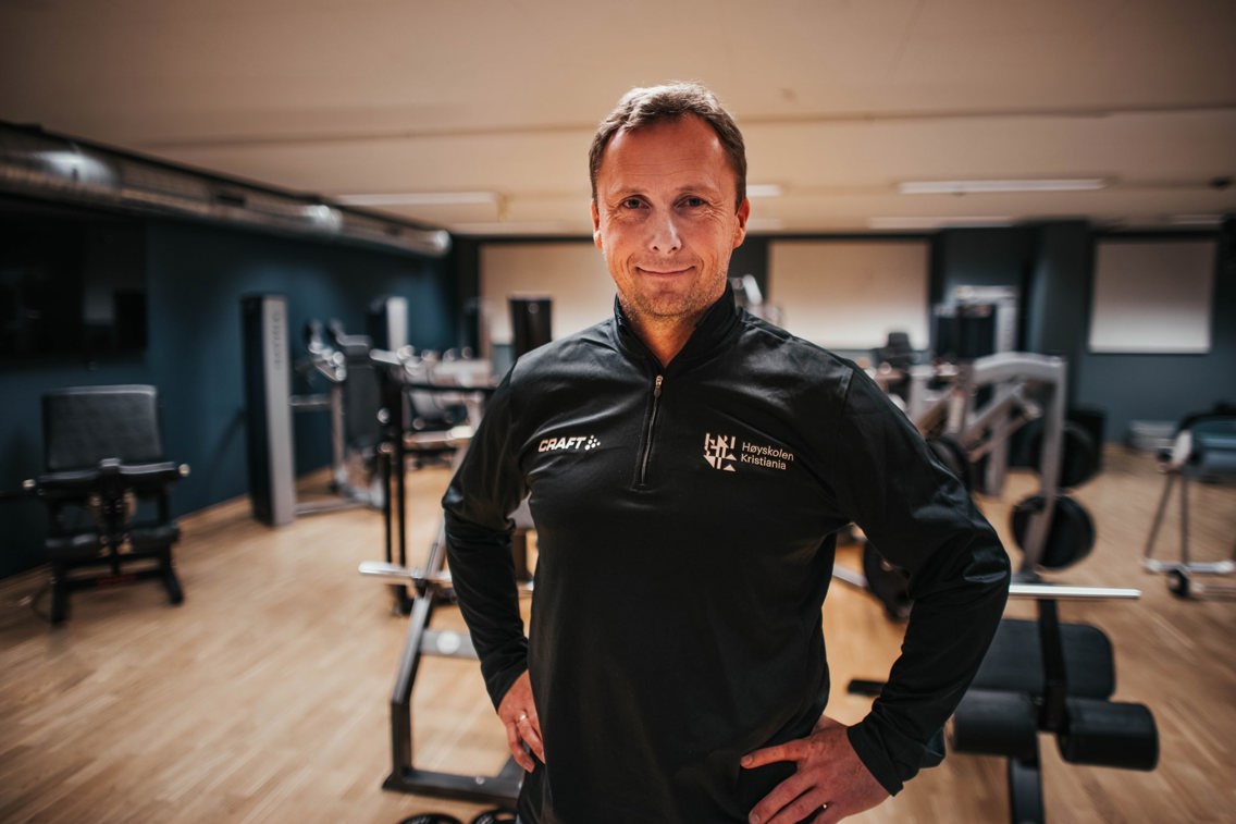 Thomas Haugen i treningsrom