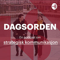 Skjermdump av et podcastikon for podcasten dagsorden,