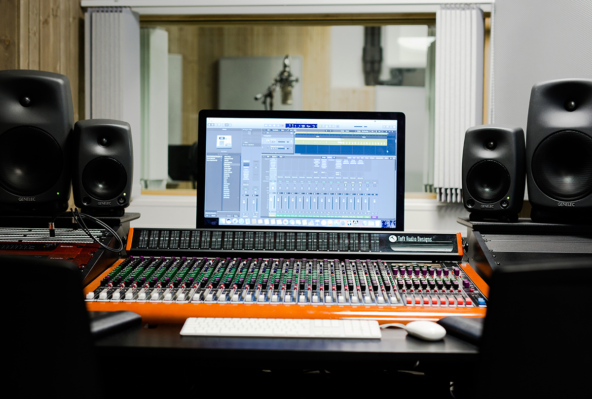 Oversiktsbilde musikkstudio