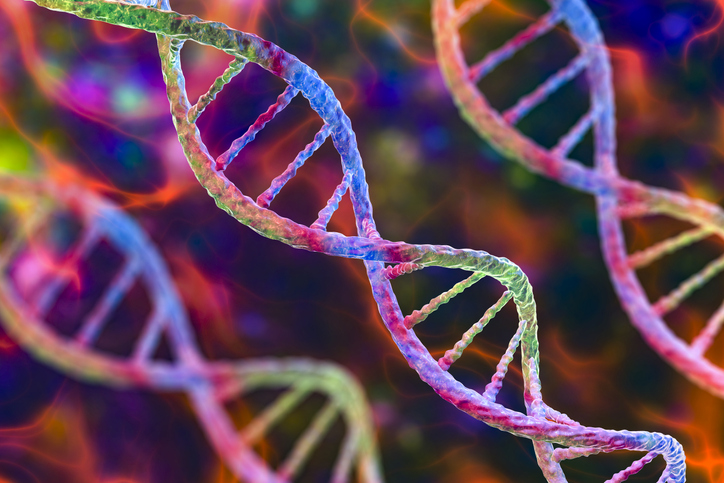 DNA-molekyl i regnbuefarger