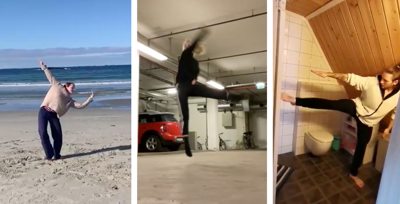 Studentene på bachelor i dans med pedagogikk bruker garasjen, badet, eller stranden som dansegulv.