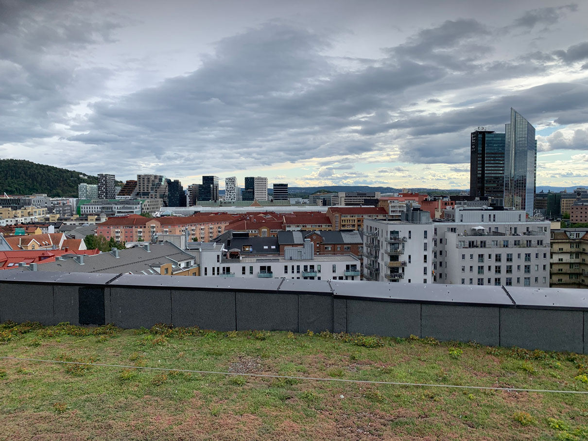 Utsikt mot Bjørvika og Oslofjorden.