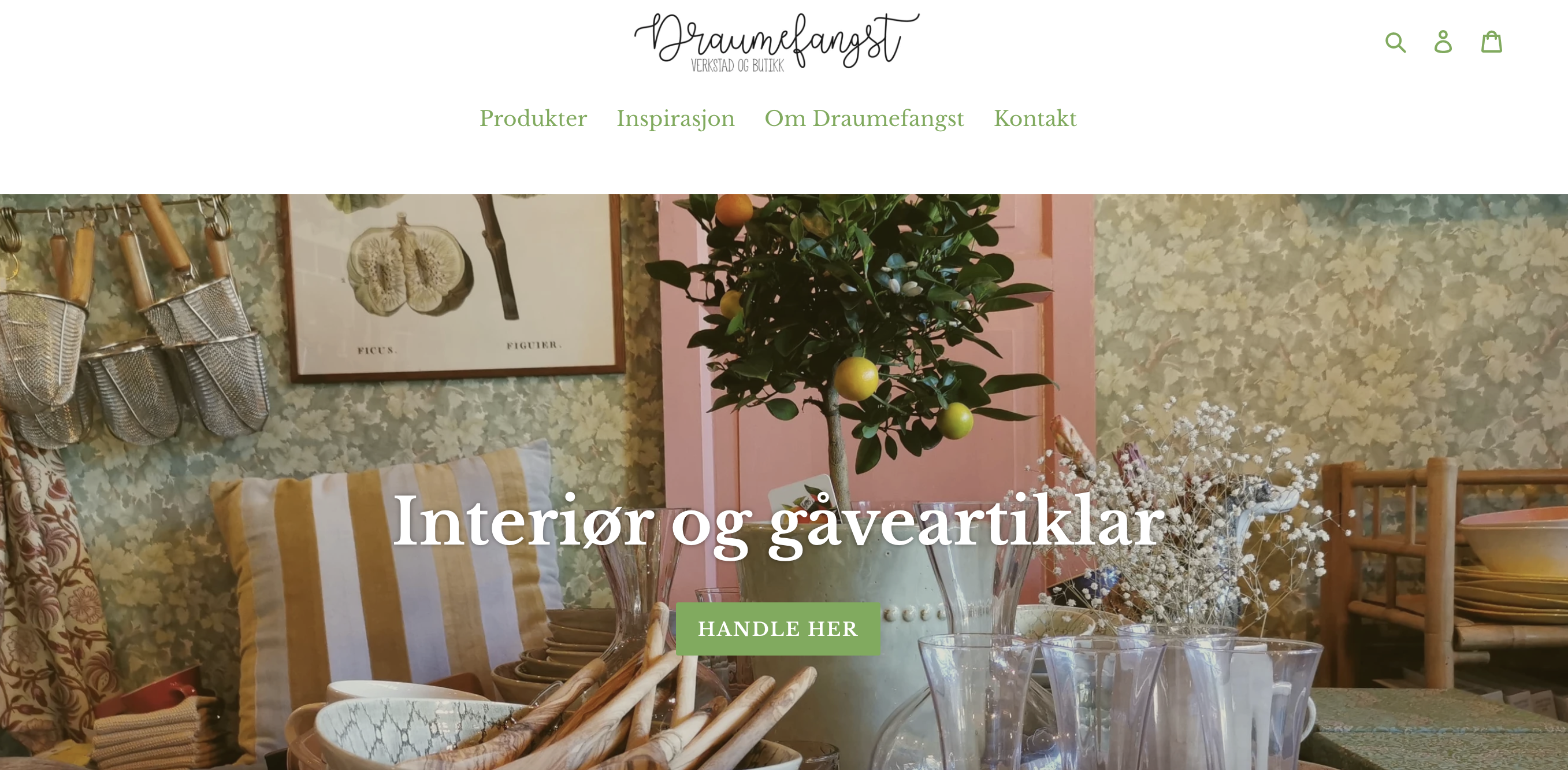 Fredrik Rørstad og Erling Aalvik har utviklet en nettløsning for interiørbutikken Draumefangst.