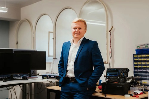 Professor Andrii Shalaginov på sitt kontor