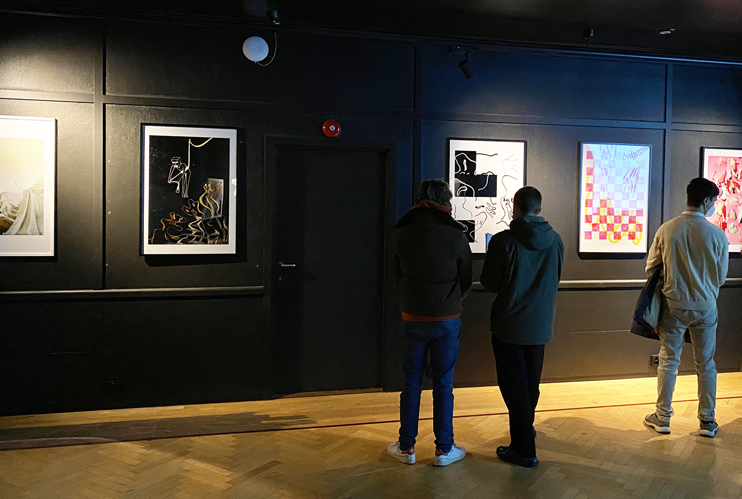 Bilde fra utstilling av verkene på Bruket i Oslo.