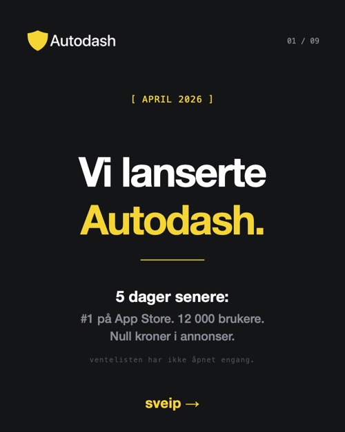 Autodash lanseres i april 2026