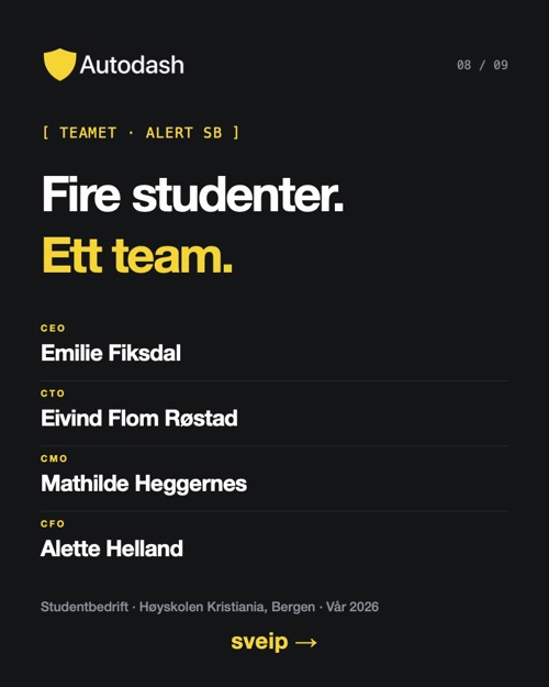 Studentbedriften består av Emilie, Eivind, Mathilde og Alette
