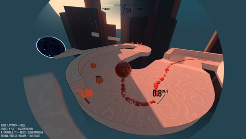 Skjermbilde fra spillet meatball som viser spillet en bane